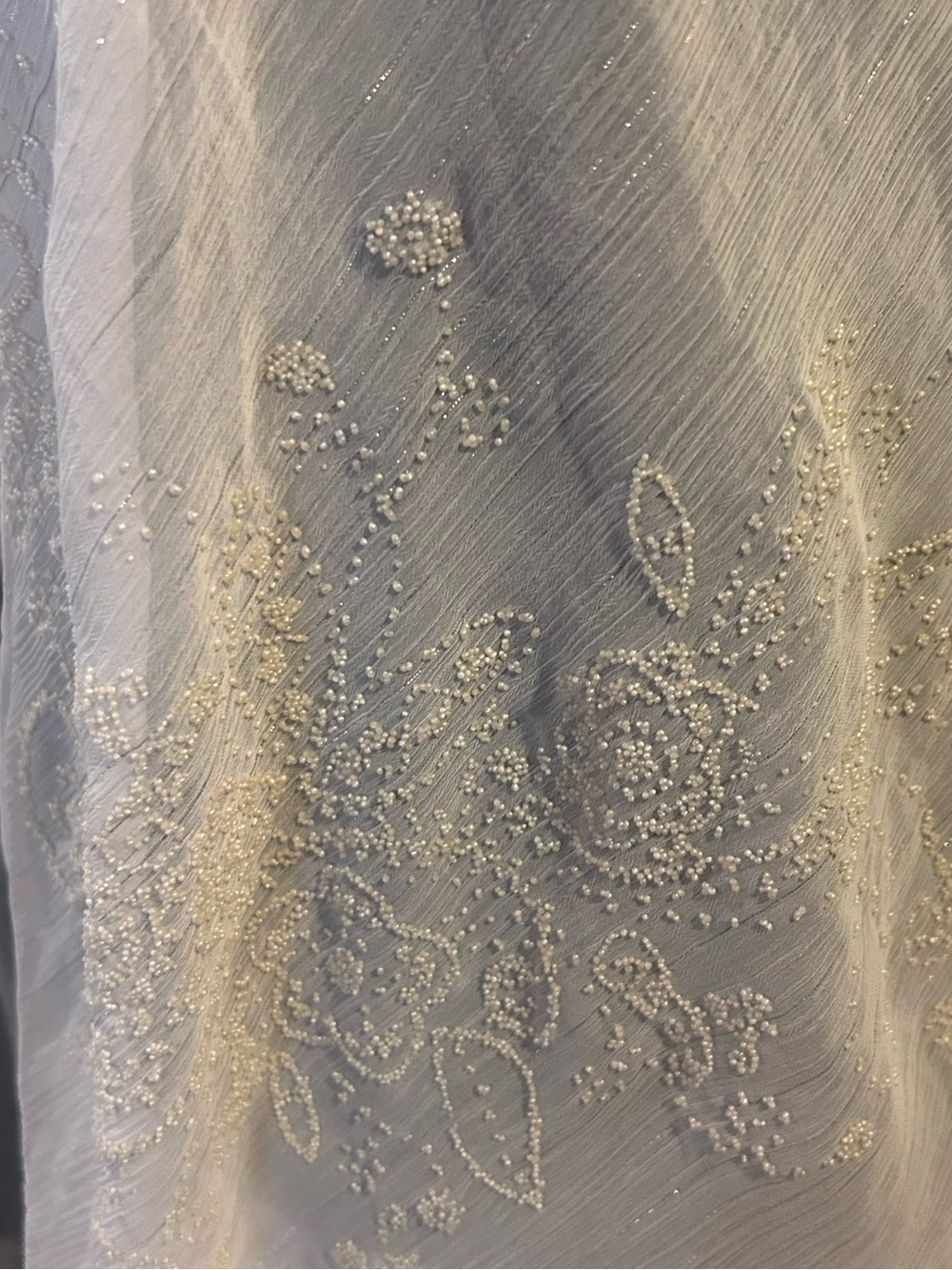 sleeveless sheer asymmetrical tunic embroidered unique back tie no tags - Picture 2 of 5
